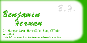 benjamin herman business card